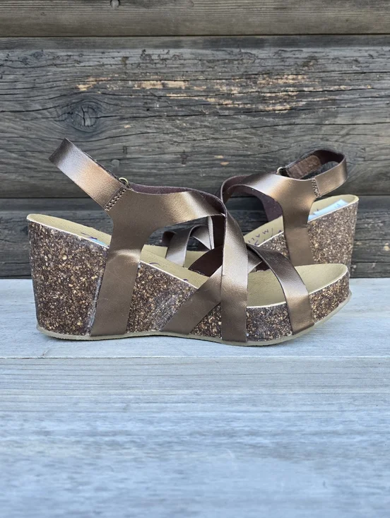 Blowfish Malibu Henrietta Y2K Boho Revival Platform Cork Wedge Sandals 8.5M - Picture 4 of 12